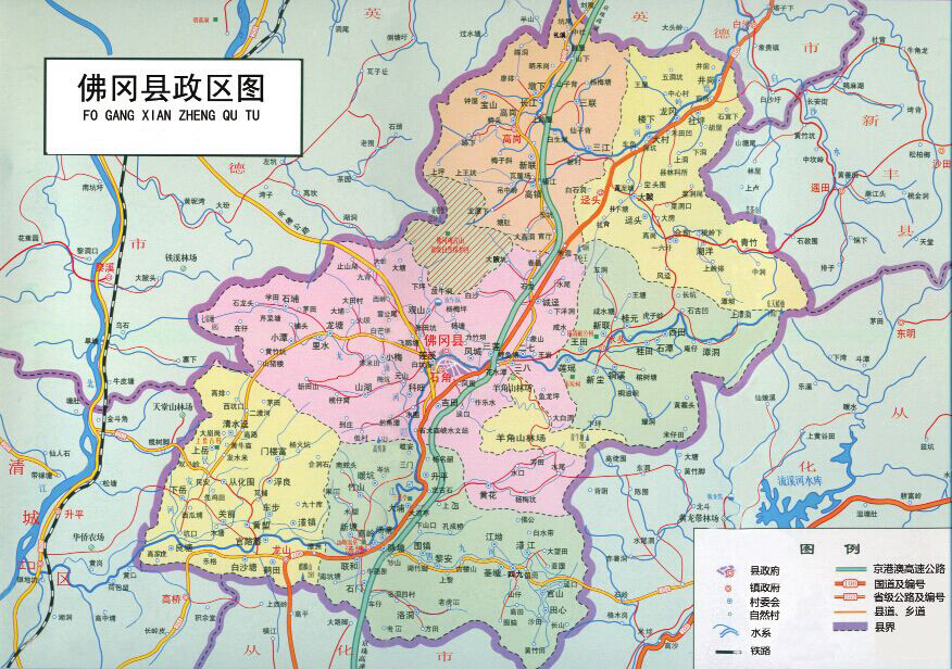 东南与从化市接壤,西南与清城区毗邻,西北与英德市相连