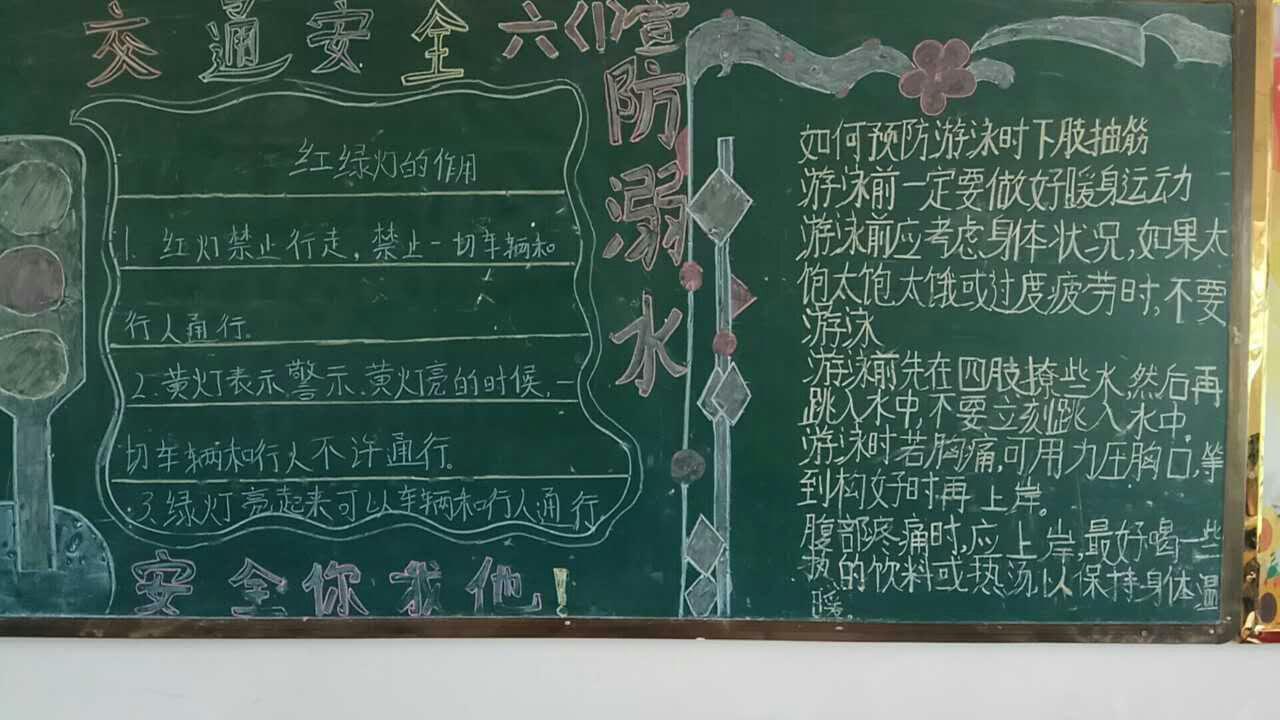 迳头小学开展“安全教育”主题黑板报评比活动