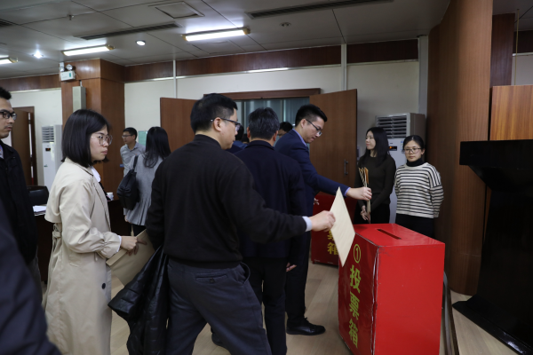 参会人员对述职人员开展测评
