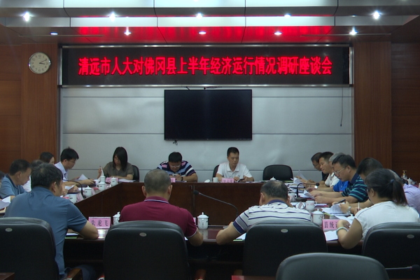 市人大常委会组织调研组对佛冈上半年经济运行情况进行专题调研