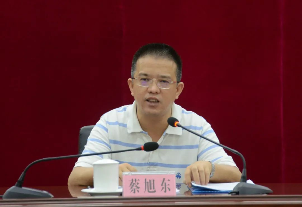 县委副书记、县长蔡旭东发表讲话