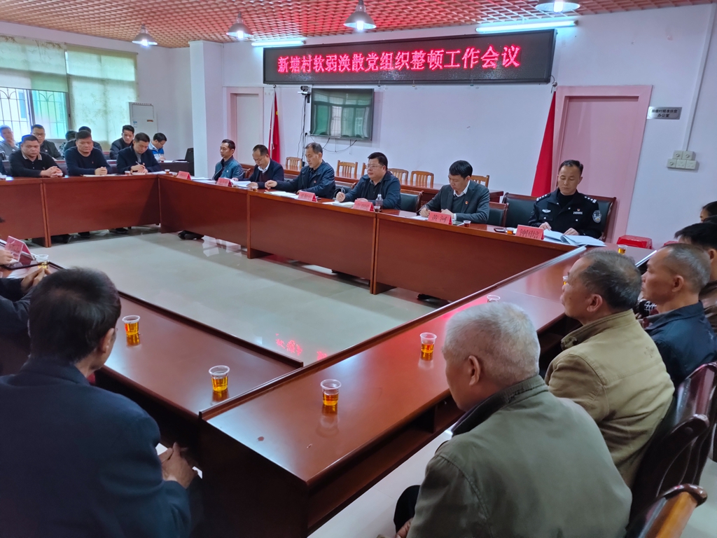 汤塘镇新塘村软弱涣散党组织整顿工作会议召开