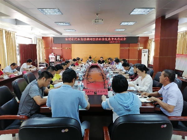 县委副书记、县长蔡旭东率队到石角镇调研经济社会发展情况