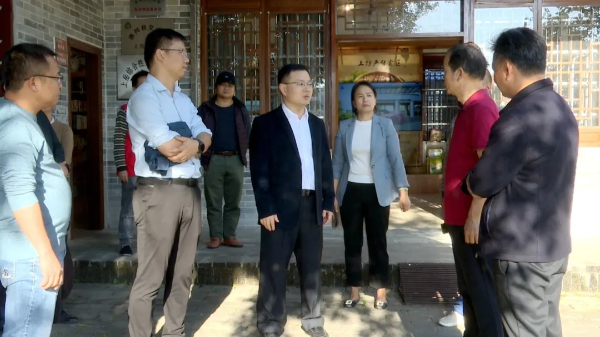 县委副书记、县长江红平率队到汤塘镇调研古村建设、矿山复绿等工作