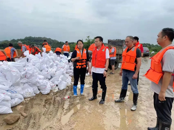 县委书记潘国标到龙山镇督导检查蓄滞洪区人员紧急转移和抗洪工作