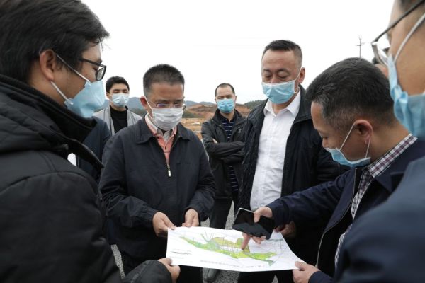 县委副书记、县长蔡旭东率队到广佛产业园调研复工复产和园区建设情况