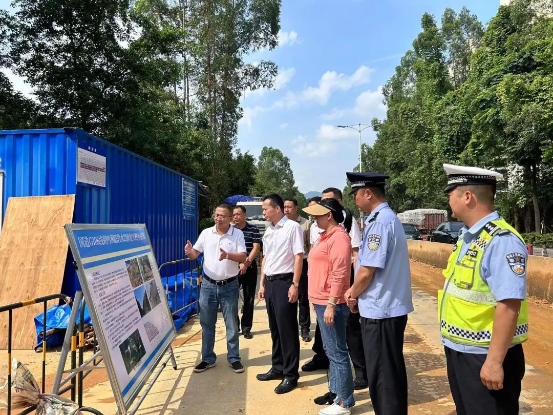 县委书记潘国标率队到汤塘镇、龙山镇调研道路安全、防汛等工作