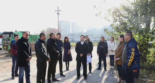 县委副书记、县长江红平率队到石角镇实地调研重点项目建设推进情况