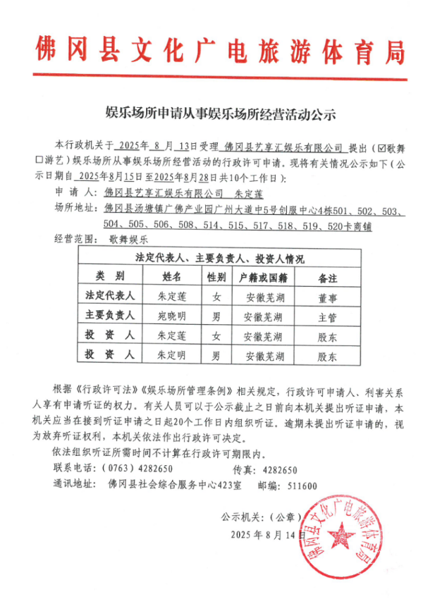 娱乐场所申请从事娱乐场所经营活动公示艺享汇1_page_1.bmp