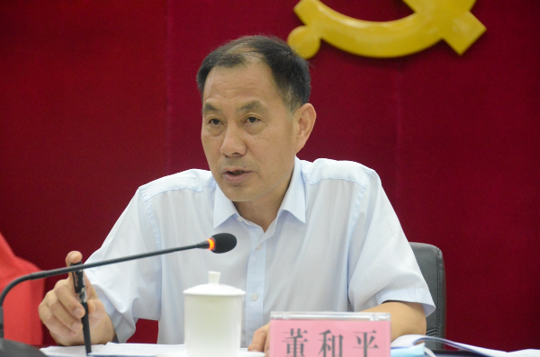 县委书记董和平在会议中强调